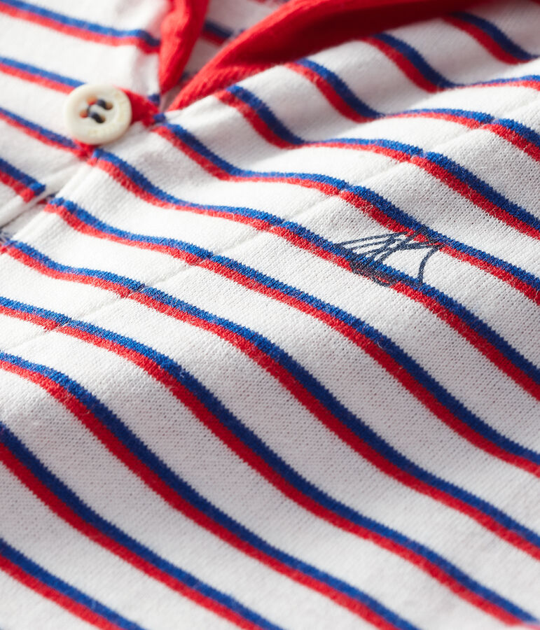 Combicourt b&eacute;b&eacute; gar&ccedil;on ray&eacute; blanc/multicouleur