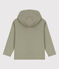 Sweatshirt zippé à capuche enfant garçon vert MARECAGE