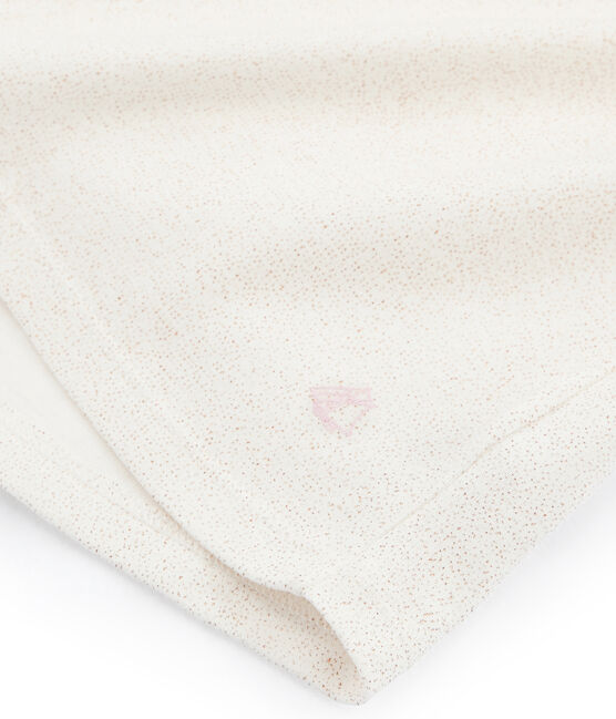 Tee-shirt à manches courtes enfant fille blanc MARSHMALLOW/rose COPPER