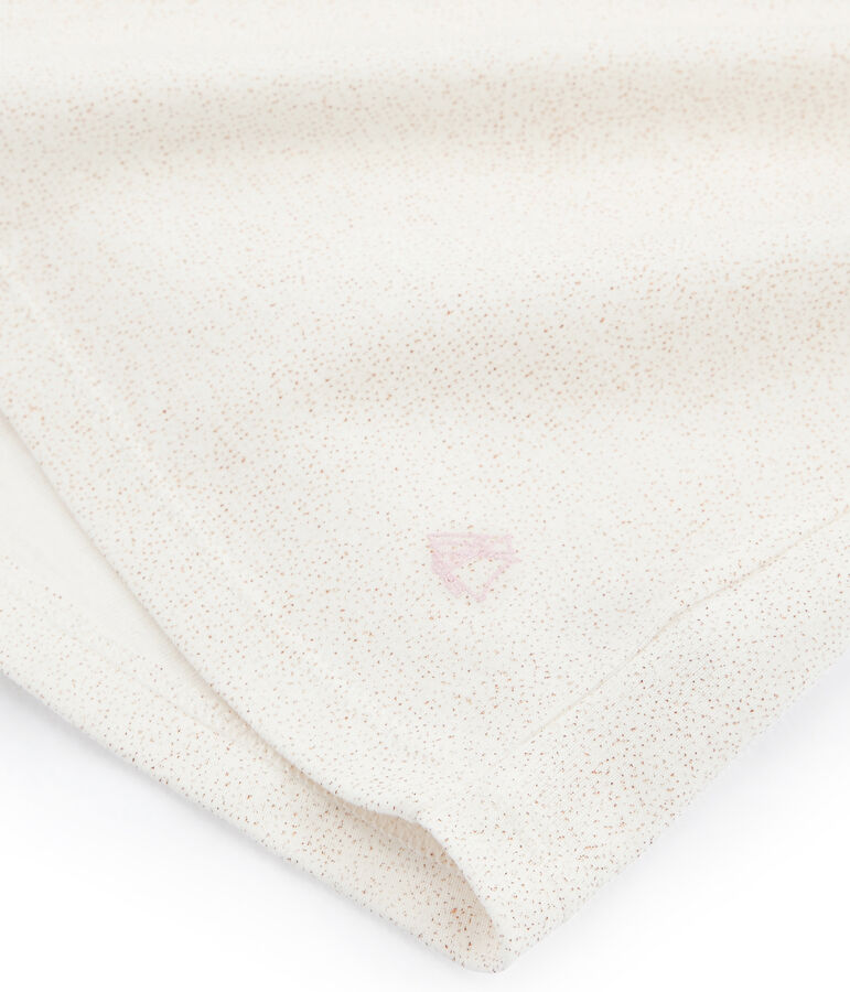 Tee-shirt &agrave; manches courtes enfant fille blanc/rose