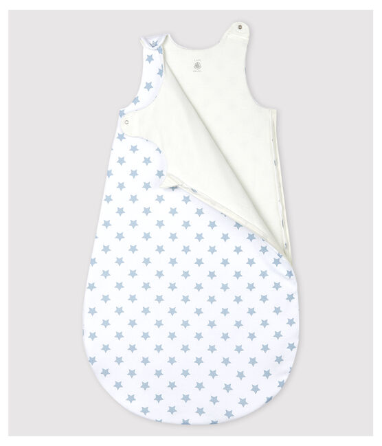 Gigoteuse à étoiles bébé en coton blanc ECUME/gris MISTIGRI