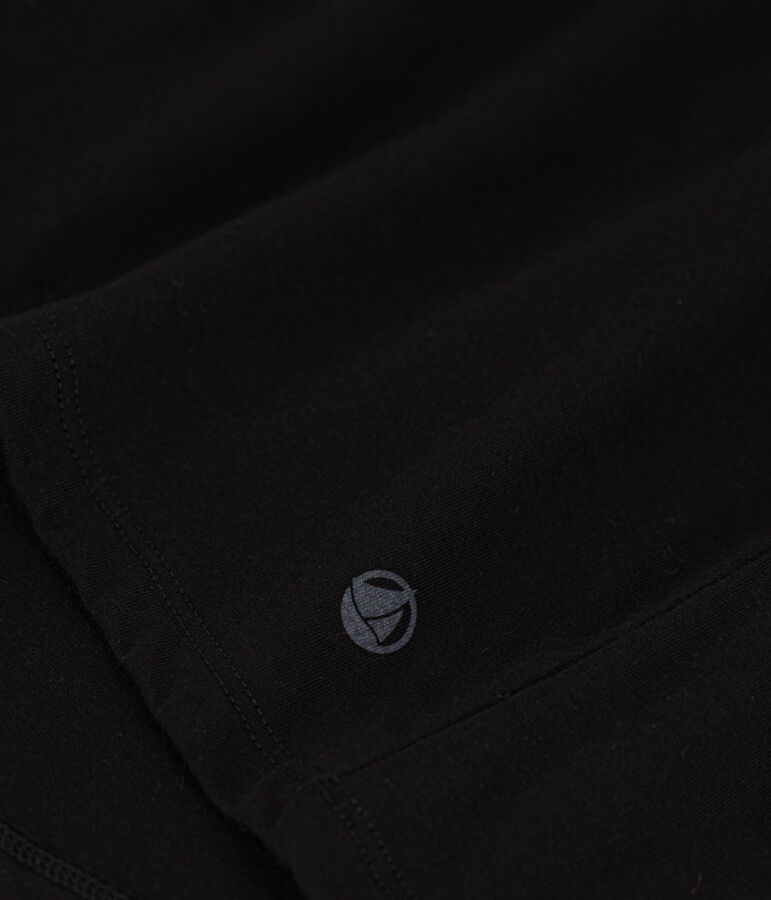 Tee-shirt LE DROIT col rond en coton Femme noir BLACK