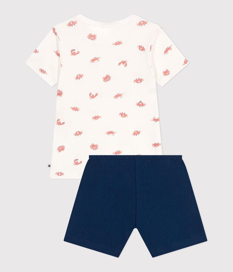 Pyjama short enfant en coton imprim&eacute; crabes INCOGNITO/ MULTICO
