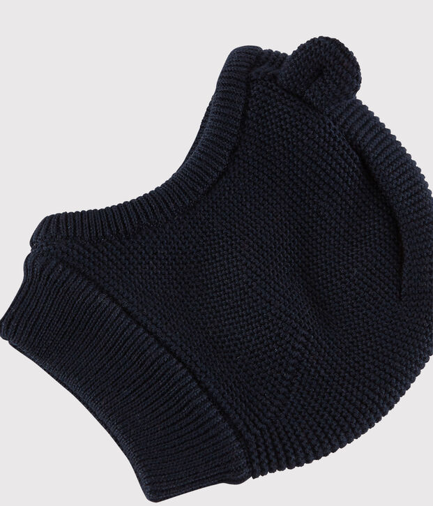 Cagoule unie b&eacute;b&eacute; fille/gar&ccedil;on bleu marine