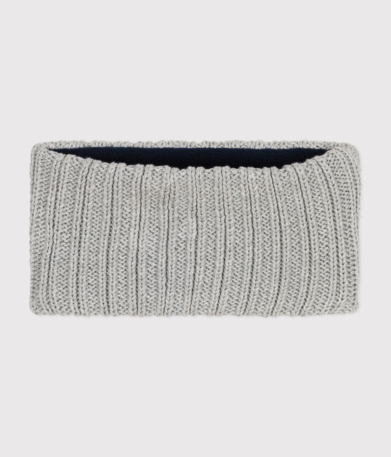Snood en tricot doublé en polaire bébé gris CHATON CHINE