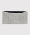 Snood en tricot doublé en polaire bébé gris CHATON CHINE