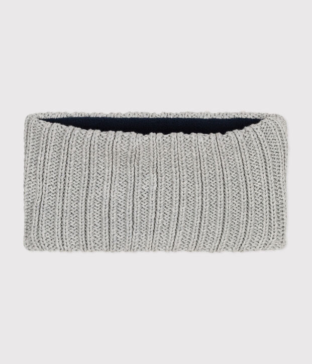 Snood en tricot doubl&eacute; en polaire b&eacute;b&eacute; gris
