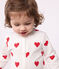 Pyjama à cœurs rouges en coton bébé blanc MARSHMALLOW/rouge TERKUIT