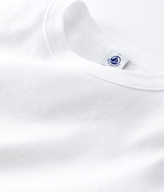Tee-shirt L'ICONIQUE col rond en coton Femme blanc ECUME