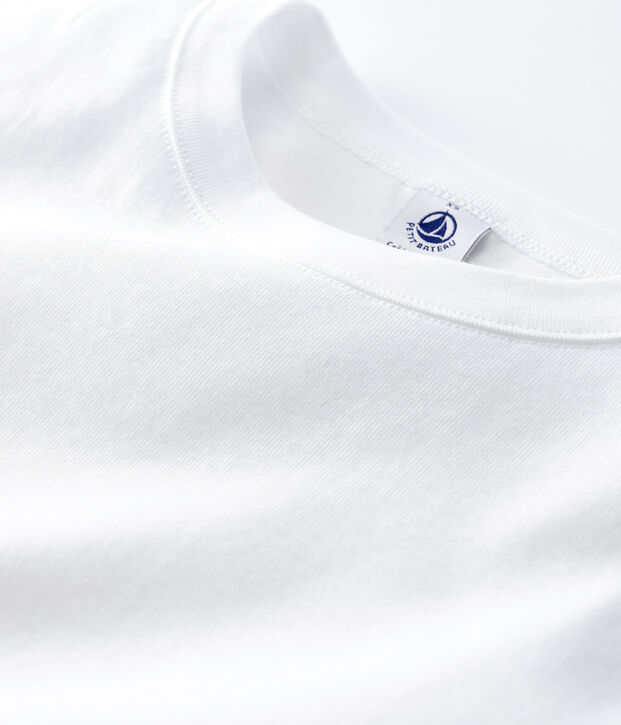 T-shirt col rond iconique en coton Femme blanc