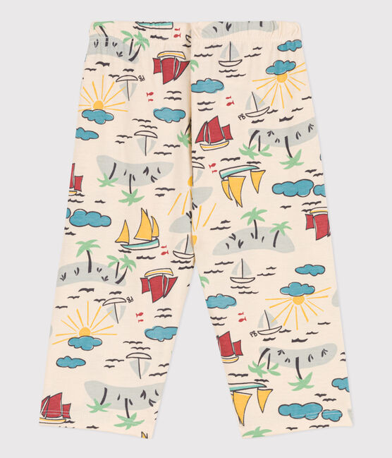 Pantalon bébé en jersey imprimé blanc AVALANCHE/ MULTICO
