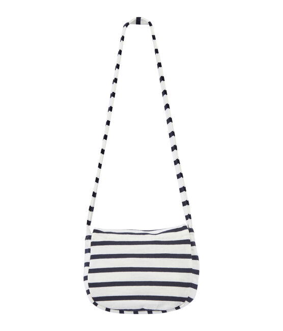 Sac bandoulière fille rayé blanc MARSHMALLOW/bleu SMOKING