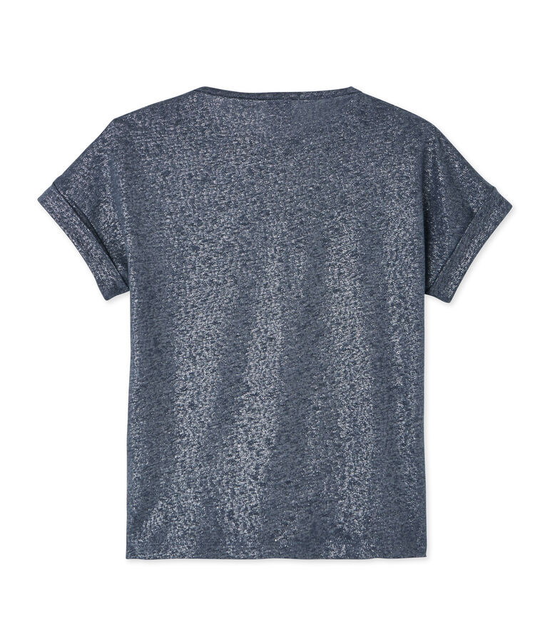 Tee-shirt enfant fille gris MAKI/gris ARGENT