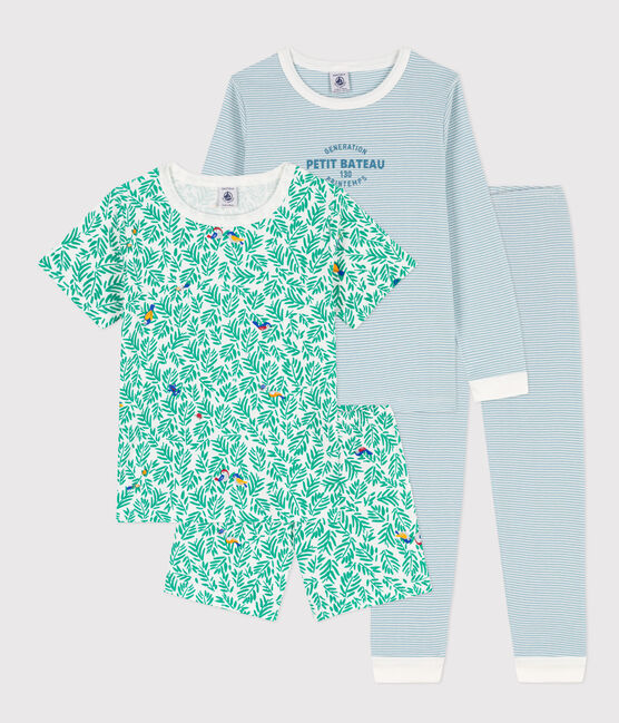 Lot de 2 pyjama/pyjacourt en coton petit garçon variante 1