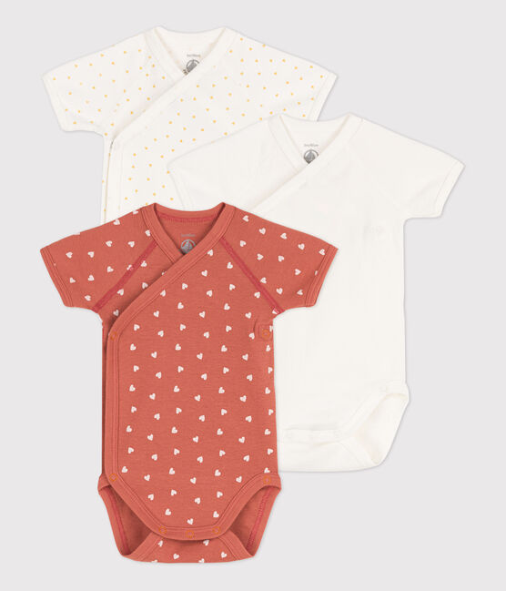 Lot de 3 bodies manches courtes bébé en coton variante 2