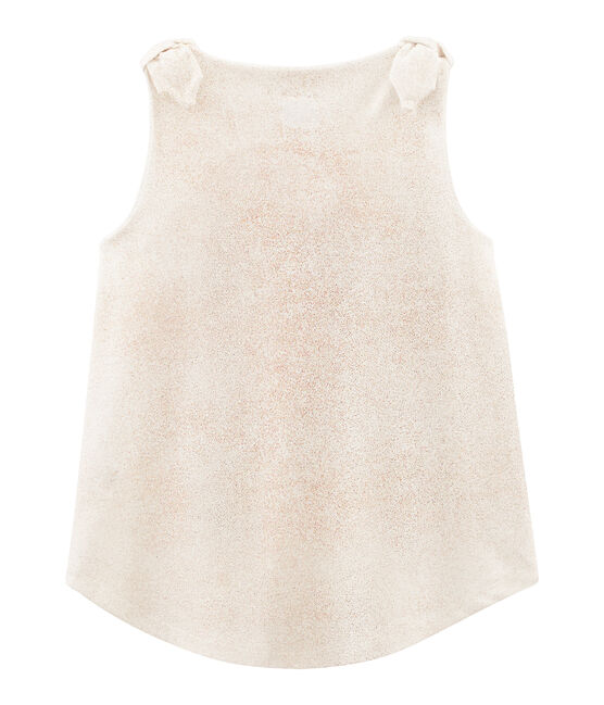 Débardeur enfant fille blanc MARSHMALLOW/rose COPPER