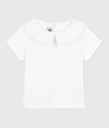 Teeshirt enfant en coton manches courtes à col uni