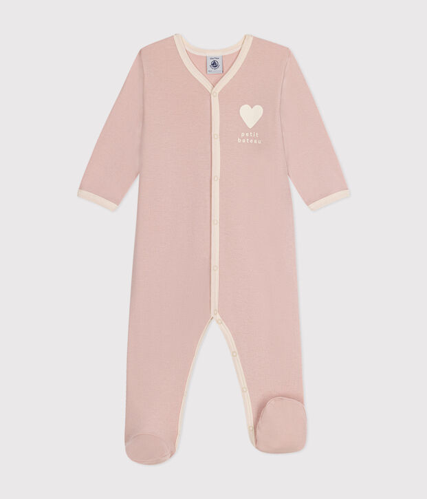 Pyjama b&eacute;b&eacute; en coton rose
