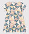 Robe manches courtes en gaze de coton enfant fille blanc AVALANCHE/ MULTICO