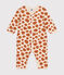 Pyjama sans pied girafe en coton bébé blanc AVALANCHE/ ECUREUIL
