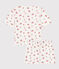 Pyjama short femme en coton imprimé fruits blanc MARSHMALLOW/blanc MULTICO