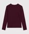 Tee-shirt femme en coton manches longue uni MOON