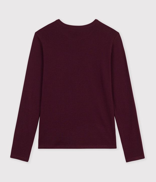 Tee-shirt femme en coton manches longue uni MOON