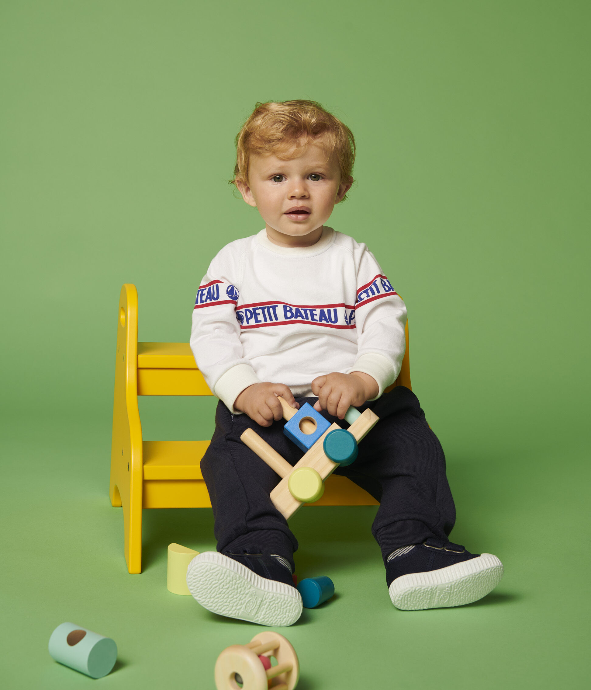 Sweatshirt Petit Bateau Bébé Garçon - 100% Coton Bio - Message "Petit Boat" - Confy Et Style