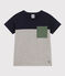 Tee-shirt en jersey enfant garçon bleu SMOKING/blanc MULTICO