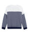 Pull Femme bleu SMOKING/blanc MARSHMALLOW