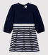 Robe manches longues en coton enfant fille
