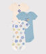 Lot de 3 bodies manches courtes en coton bébé