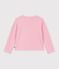 Cardigan enfant en coton uni rose