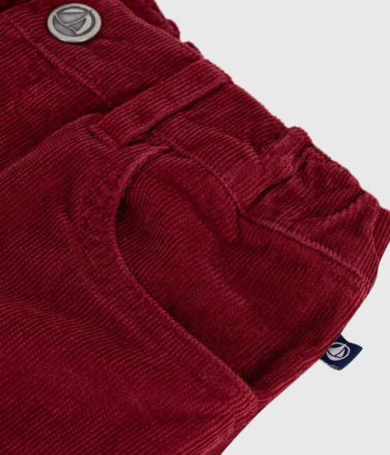 Pantalon enfant en velours uni AMARANTE