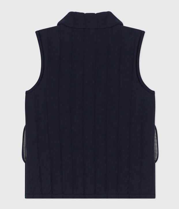 Veste sans manche en tubique enfant fille / gar&ccedil;on bleu