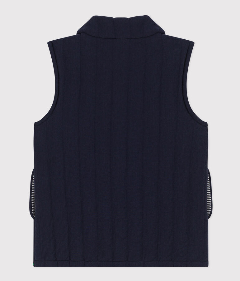 Veste sans manche en tubique enfant fille / gar&ccedil;on bleu SMOKING