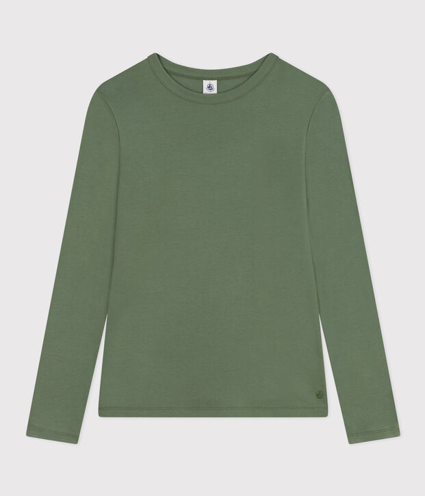 Tee-shirt L'ICONIQUE col rond en coton Femme vert