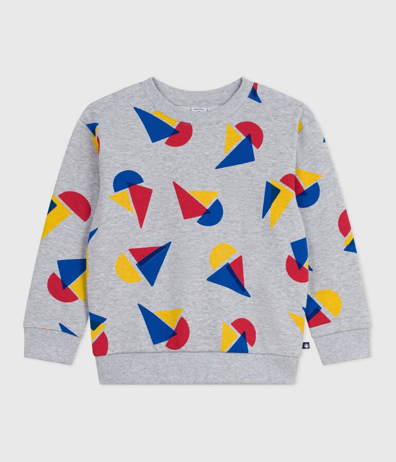 Sweatshirt enfant en coton imprim&eacute; FUMEE/ MULTICO