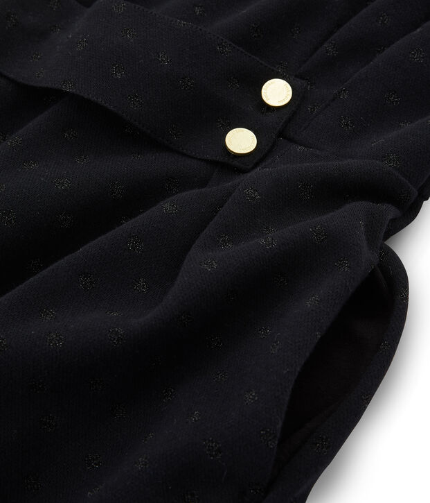 Robe ajust&eacute;e manches longues femme noir/noir