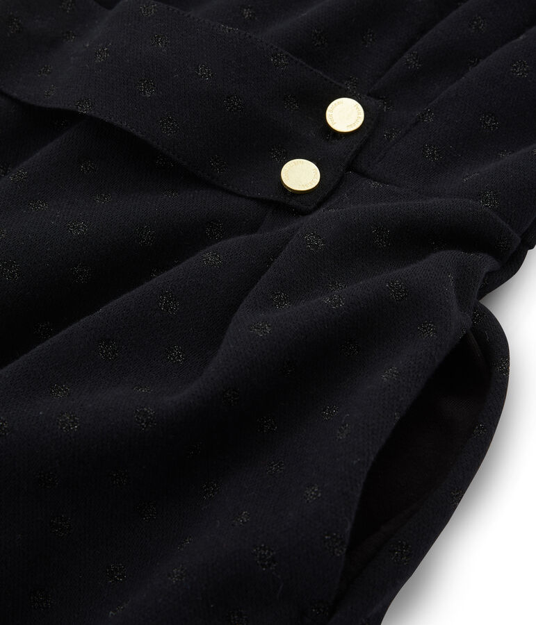 Robe ajust&eacute;e manches longues femme noir/noir