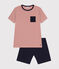 Pyjama short en coton junior bleu SMOKING/blanc MULTICO