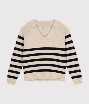 Pull en laine et coton femme