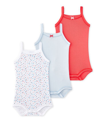 Lot De 3 Bodies Bebe Fille A Bretelles Special Lot 00 Petit Bateau