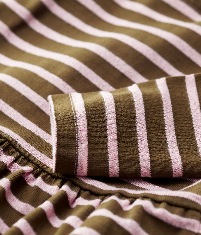 Robe manches longues en coton enfant fille MILITARY/ CHARME BRILLANT