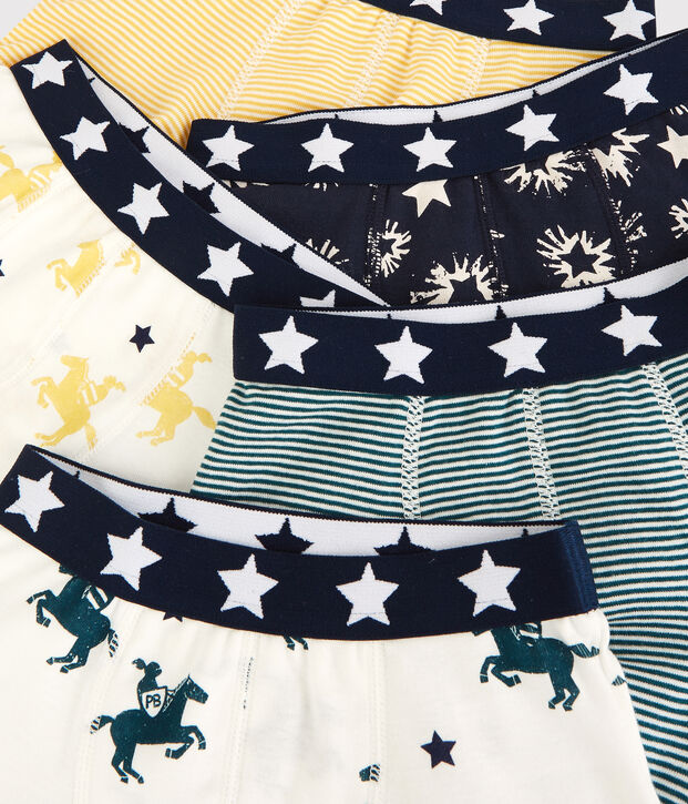 Lot de 5 boxers petit gar&ccedil;on en coton multicouleur