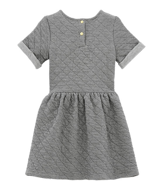 Robe fille manches courtes gris CAPECOD/blanc MARSHMALLOW