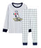 Pyjama petit garçon en côte et tubique blanc MARSHMALLOW/blanc MULTICO