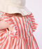 Robe b&eacute;b&eacute; en coton sans manches et son bloomer ray&eacute;s rose/blanc