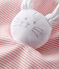 Doudou en côte, la matière emblématique de Petit Bateau. rose CHARME/blanc MARSHMALLOW
