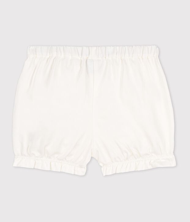 Culotte bloomer en satin soyeux b&eacute;b&eacute; fille blanc/multicouleur
